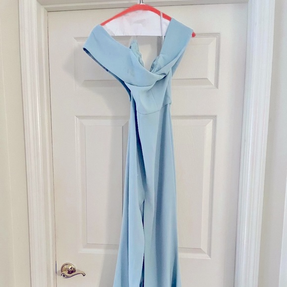 Lovers + Friends Dresses & Skirts - Lover + Friends Baby Blue Danica Off The Shoulder Sweetheart Gown Formal Dress